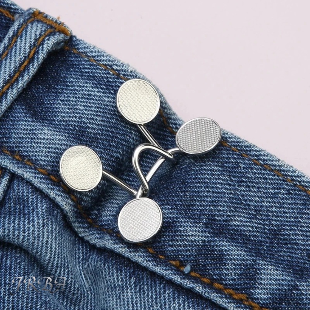 Snap Fastener Set - 2 stuks verstelbare metalen jeans taillegespset,