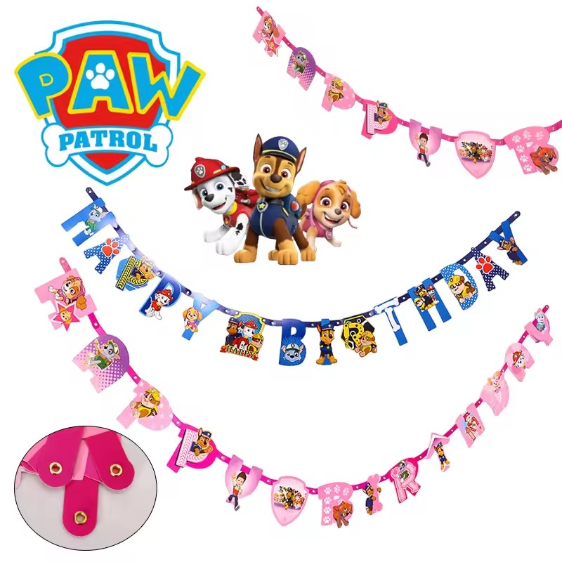 Cosplay Floating Prop - Paw Patrol Thema Serie Verjaardag Bunting
