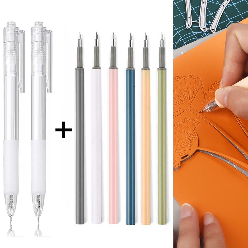 Craft Knife Set - 2 + 6 Stuks Mes Pen