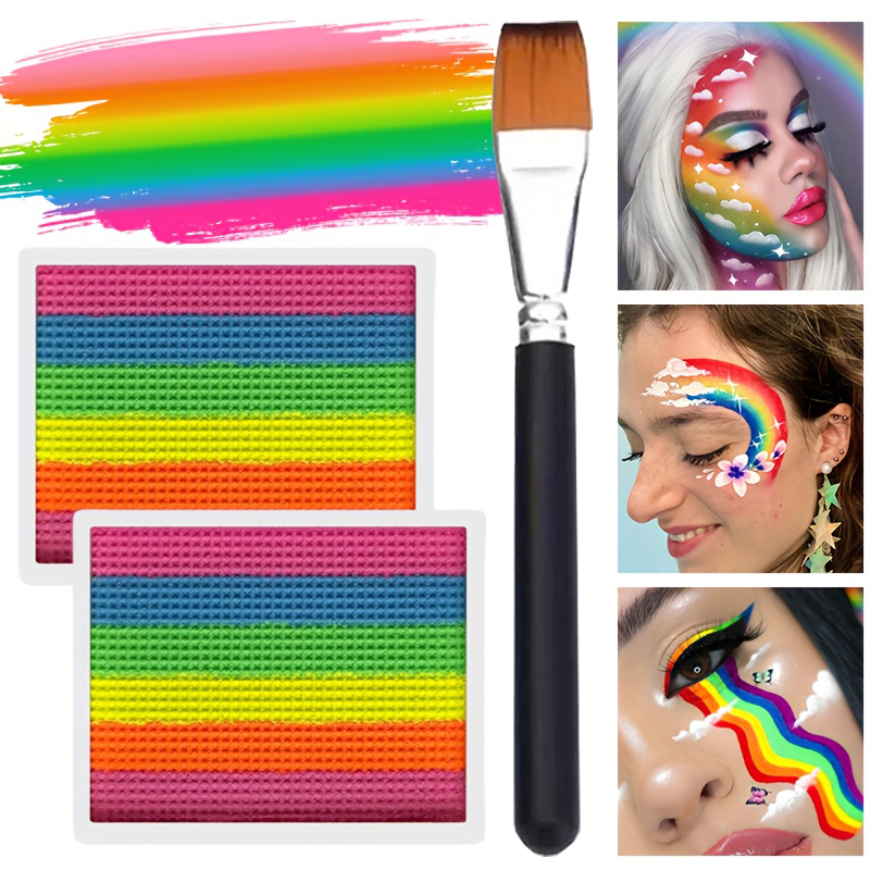 Body Paint Sfx - Regenboog gezichts- en lichaamsverfset - 2