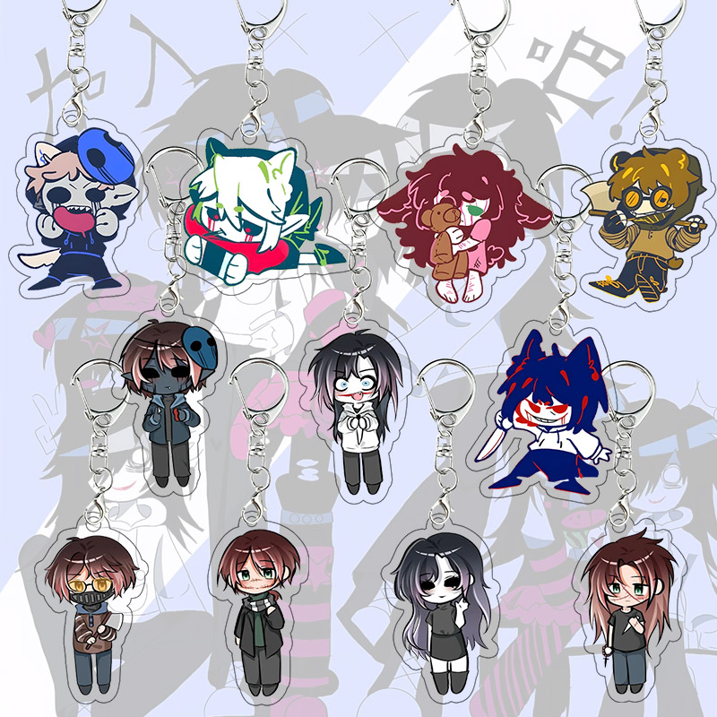 Acrylic Cosplay Prop - Creepypasta acryl sleutelhanger Kawaii Ticci Toby