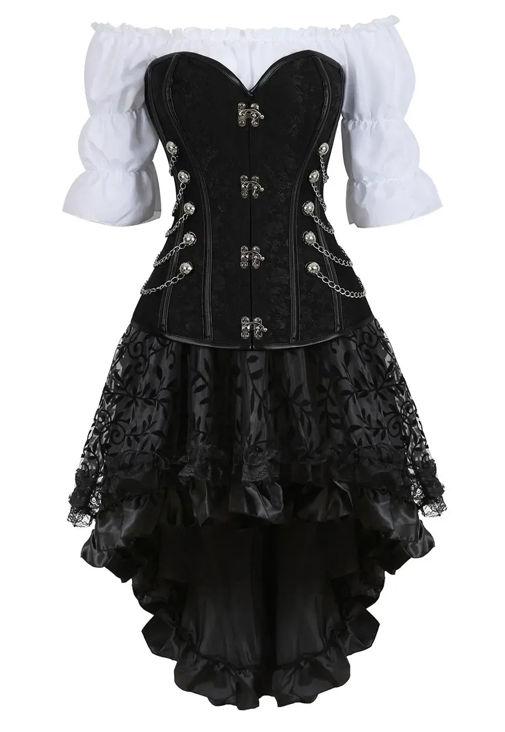 Boning Corset Steel - Womens piraat corset leer stalen bot