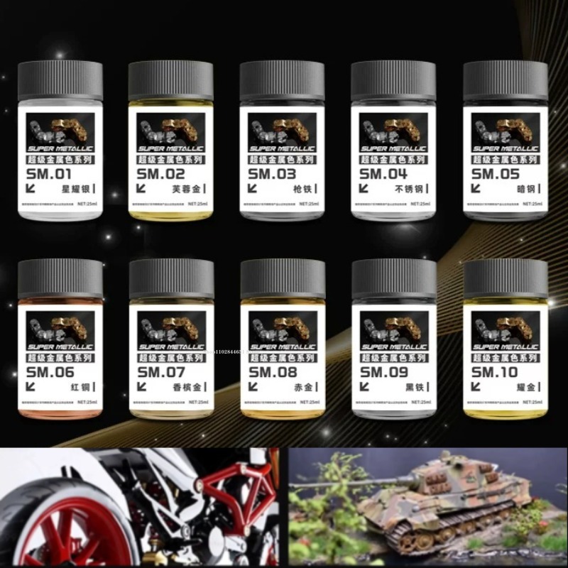 Metallic Spray Paint - SM01-SM18 Super Metallic Kleurserie Nitro Olieverf
