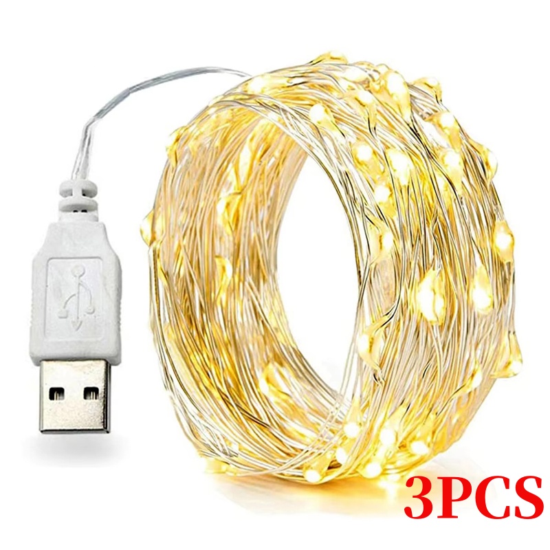 Led El Wire - 3 Stuks 5/10/20M Koperdraad Led Kerstverlichting