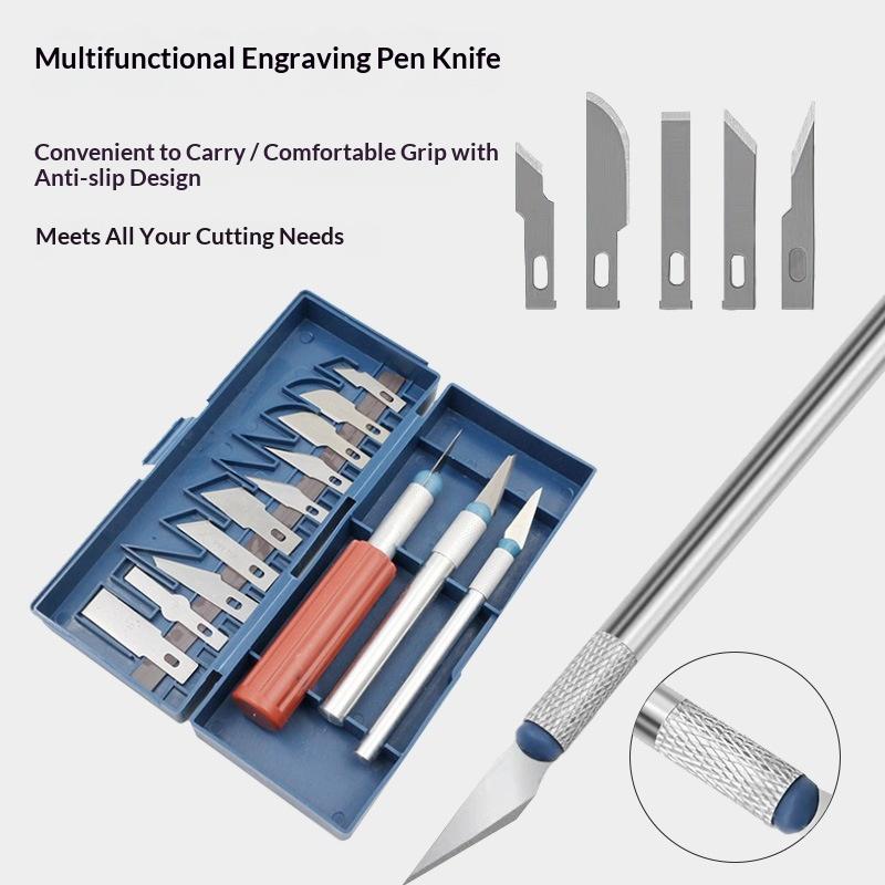 Craft Knife Set - 13-delige multifunctionele snij- en graveermessenset met
