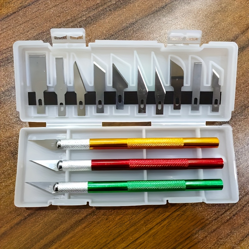 Craft Knife Set - 13-delige aluminiumlegering graveermessenset, multifunctionele snijgereedschappen voor