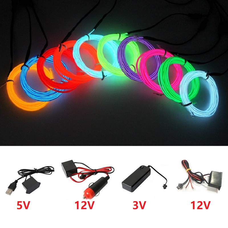 Led El Wire - 10 m/5 m/3 m/1 m 3