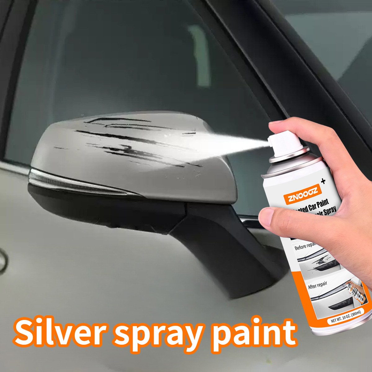 Zilveren autokrasreparatiespra - Metallic Spray Paint recensie en prijs