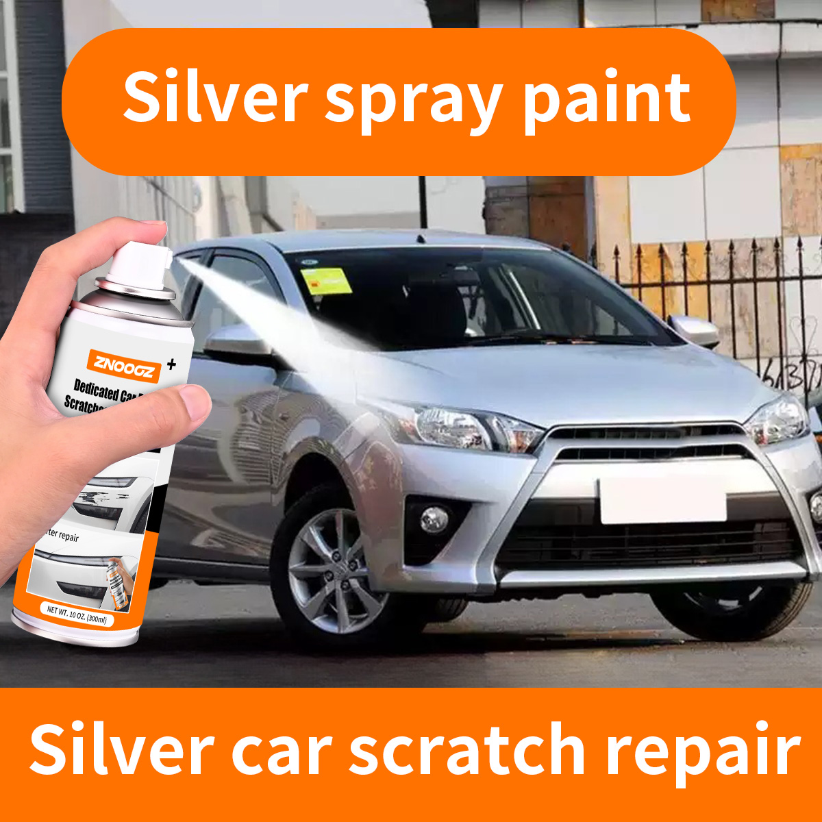 Zilveren autokrasreparatiespra - Metallic Spray Paint recensie en prijs