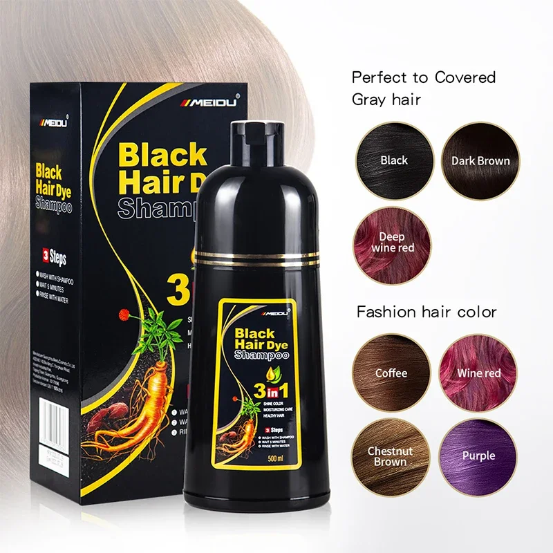 Zwarte haarverfshampoo 3-in-1  - Hair Spray Color recensie en prijs