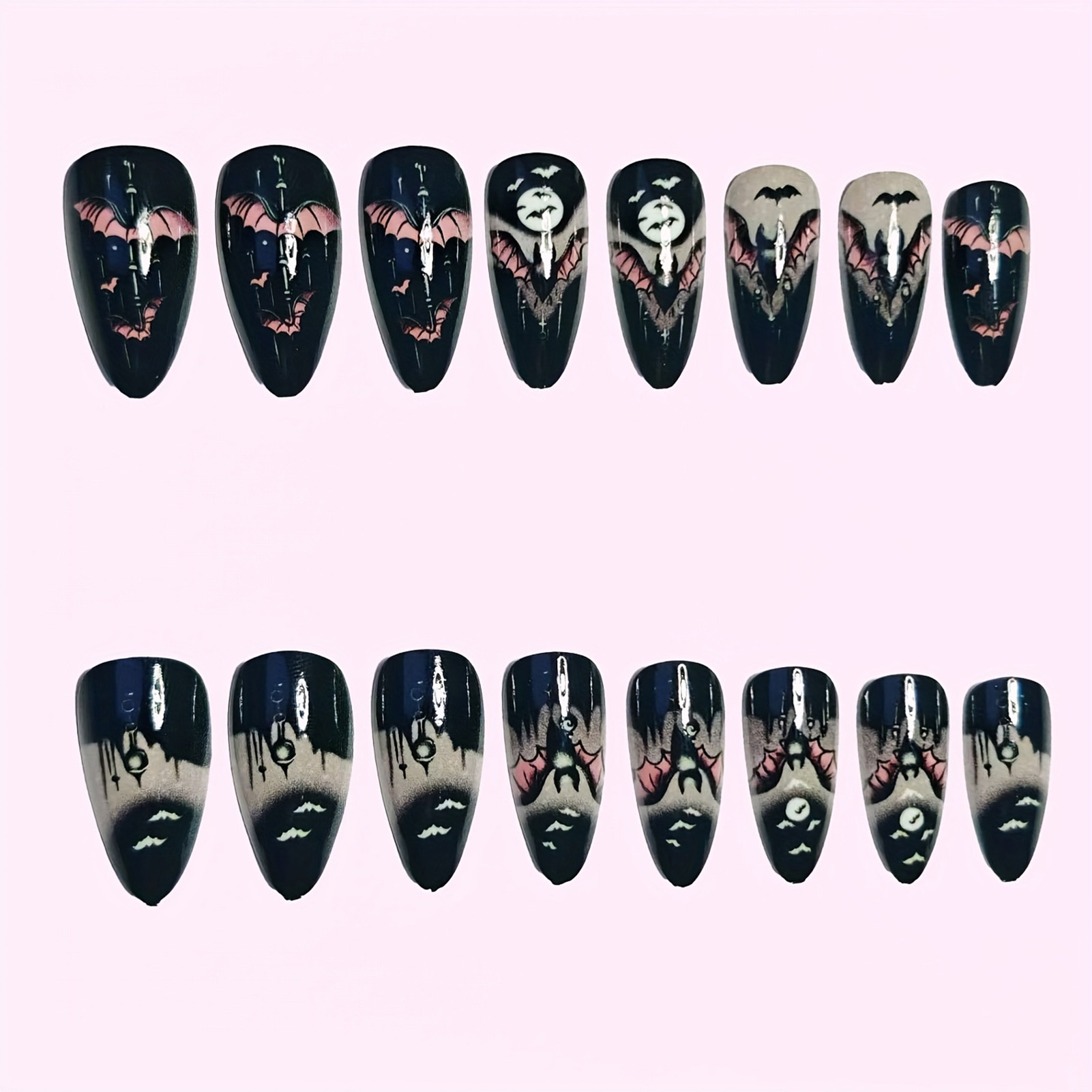 24 stuks Halloween nepnagels z - Cosplay Bat Prop recensie en prijs