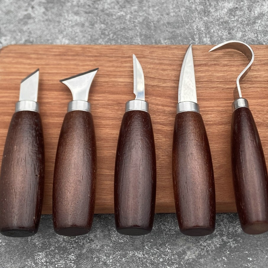 5-delige houtsnijset met eiken - Craft Knife Set recensie en prijs